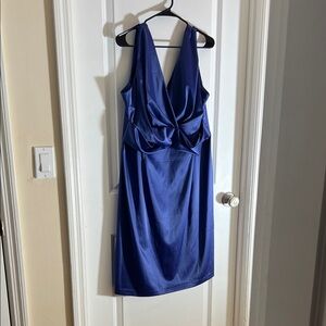 Donna Ricco- Elegant Periwinkle Sleeveless Dress